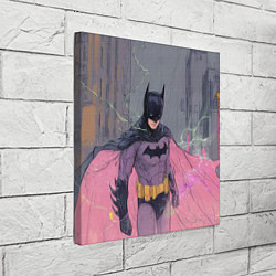 Холст квадратный Бэтмен с розовым плащом, цвет: 3D-принт — фото 2