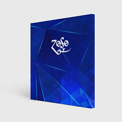 Холст квадратный Led Zeppelin blue poly, цвет: 3D-принт