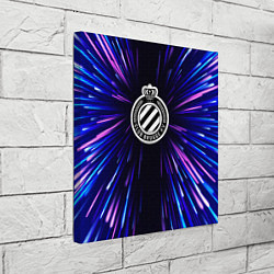 Холст квадратный Club Brugge neon energy, цвет: 3D-принт — фото 2