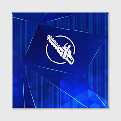 Холст квадратный Chainsaw Man blue poly, цвет: 3D-принт — фото 2