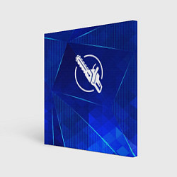 Холст квадратный Chainsaw Man blue poly, цвет: 3D-принт