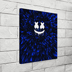 Холст квадратный Marshmello blue energy, цвет: 3D-принт — фото 2