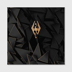 Холст квадратный Skyrim golden poly, цвет: 3D-принт — фото 2
