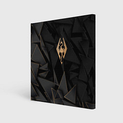 Холст квадратный Skyrim golden poly, цвет: 3D-принт