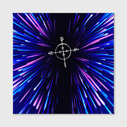 Холст квадратный Megadeth neon energy, цвет: 3D-принт — фото 2