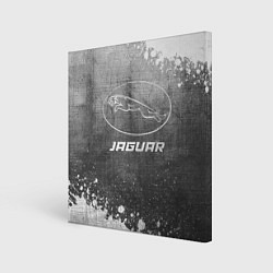 Холст квадратный Jaguar - grey gradient, цвет: 3D-принт