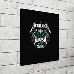 Холст квадратный Metallica group - thrash metal style, цвет: 3D-принт — фото 2