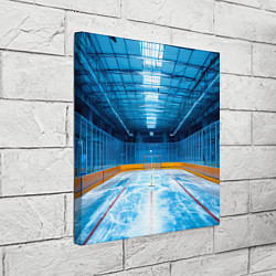 Холст квадратный Хоккейная коробка, цвет: 3D-принт — фото 2