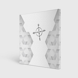 Холст квадратный Megadeth white poly, цвет: 3D-принт