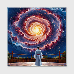 Холст квадратный Айкидоист в космосе, цвет: 3D-принт — фото 2