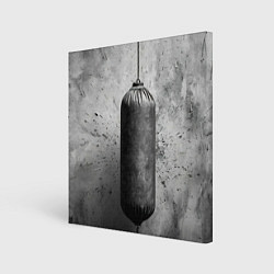 Холст квадратный Серая боксерская груша, цвет: 3D-принт