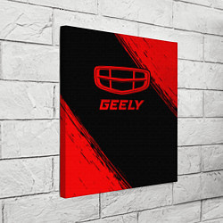 Холст квадратный Geely - red gradient, цвет: 3D-принт — фото 2