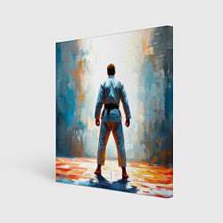 Холст квадратный Дзюдоист, цвет: 3D-принт