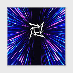 Холст квадратный Metallica neon energy, цвет: 3D-принт — фото 2