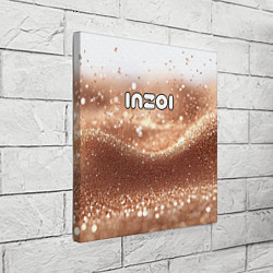 Холст квадратный Inzoi логотип на песочном фоне, цвет: 3D-принт — фото 2
