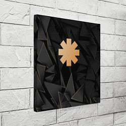 Холст квадратный Red Hot Chili Peppers golden poly, цвет: 3D-принт — фото 2