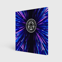 Холст квадратный Leicester City neon energy, цвет: 3D-принт