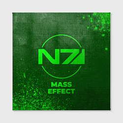 Холст квадратный Mass Effect - green gradient, цвет: 3D-принт — фото 2