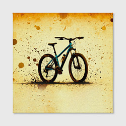 Холст квадратный Горный велосипед на бежевом, цвет: 3D-принт — фото 2