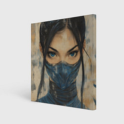 Холст квадратный Портрет Китаны - Мортал комбат, цвет: 3D-принт