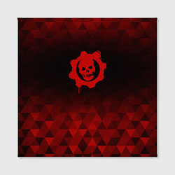Холст квадратный Gears of War red poly, цвет: 3D-принт — фото 2