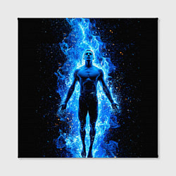 Холст квадратный Плавец в синем пламени, цвет: 3D-принт — фото 2