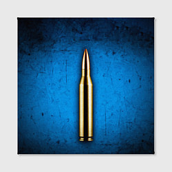 Холст квадратный Патрон на синем, цвет: 3D-принт — фото 2