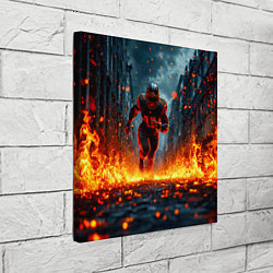 Холст квадратный Раннинбек в огне, цвет: 3D-принт — фото 2