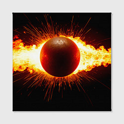 Холст квадратный Ядро для талкания в огне, цвет: 3D-принт — фото 2