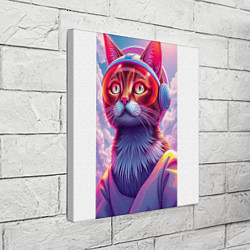 Холст квадратный Кот космонавт удивлен, цвет: 3D-принт — фото 2