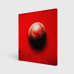 Холст квадратный Ядро для талкания красного цвета, цвет: 3D-принт