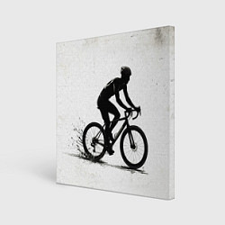 Картина квадратная Триатлонист на белом