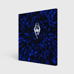 Холст квадратный Skyrim blue energy, цвет: 3D-принт