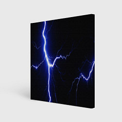 Холст квадратный Lightning blue, цвет: 3D-принт