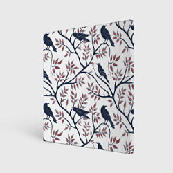 Картина квадратная Вороны на ветках