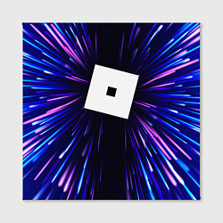 Холст квадратный Roblox neon energy, цвет: 3D-принт — фото 2