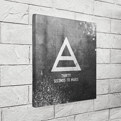 Холст квадратный Thirty Seconds to Mars - grey gradient, цвет: 3D-принт — фото 2