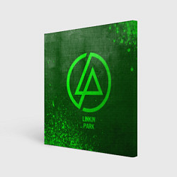 Холст квадратный Linkin Park - green gradient, цвет: 3D-принт