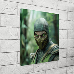 Холст квадратный Рептилия в классической маске, цвет: 3D-принт — фото 2