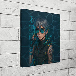 Холст квадратный Аль-Хайтам в стиле киберпанка, цвет: 3D-принт — фото 2