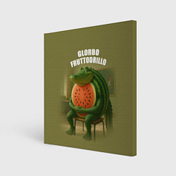 Картина квадратная Glorbo Fruttodrillo - brainrot animals meme