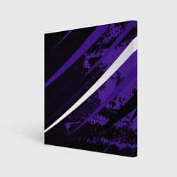 Холст квадратный Color black purple line, цвет: 3D-принт