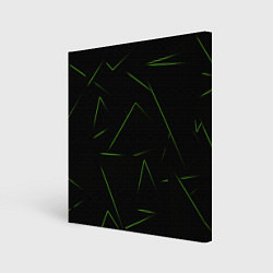 Холст квадратный Color green line, цвет: 3D-принт