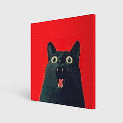 Картина квадратная Котик в шоке
