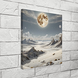 Холст квадратный Луна и горы, цвет: 3D-принт — фото 2