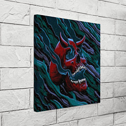 Холст квадратный Череп с рогами, цвет: 3D-принт — фото 2