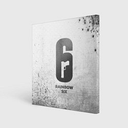 Холст квадратный Rainbow Six - white gradient, цвет: 3D-принт
