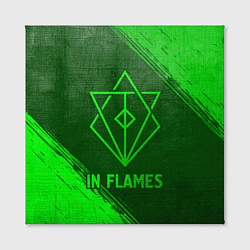 Холст квадратный In Flames - green gradient, цвет: 3D-принт — фото 2