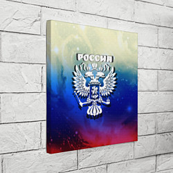 Холст квадратный Россия и герб на фоне флага, цвет: 3D-принт — фото 2