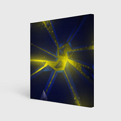 Картина квадратная Разлом космических неоновых плит